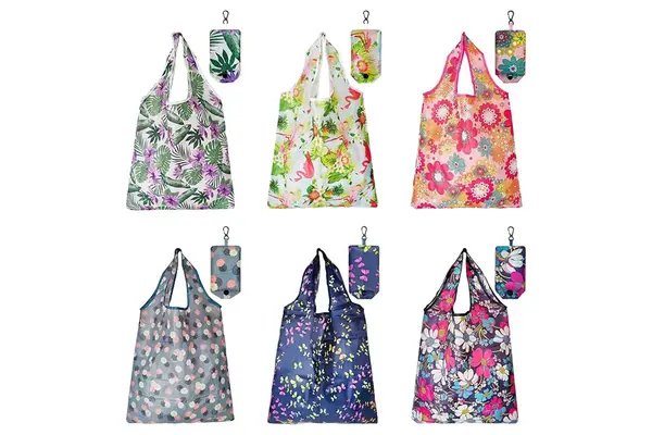 6 Pcs Reusable Shopping Bags