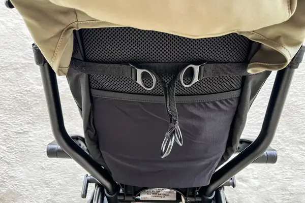 The pocket on the back of the Stokke YOYO³ Stroller