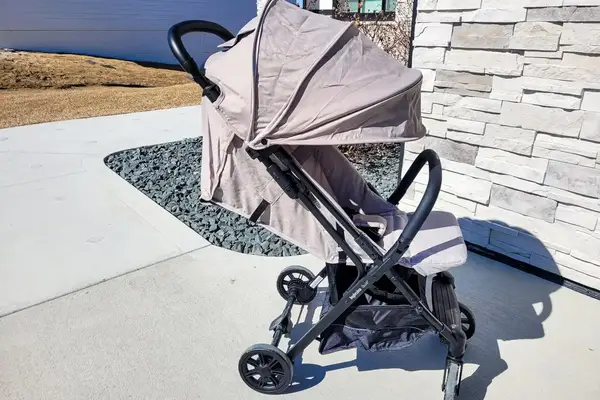 The Inglesina Quid Stroller with the hood open
