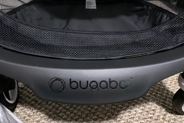 The brand logo on the Bugaboo Butterfly Stroller