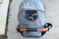 An overhead view of the Zoe The Traveler Stroller