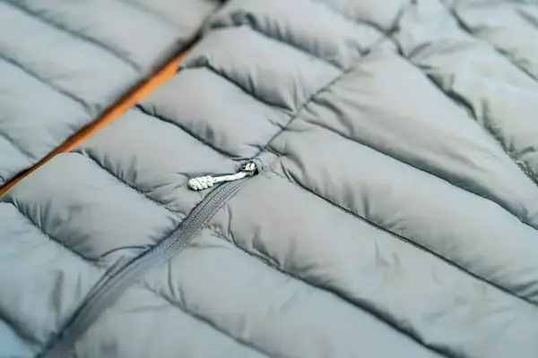 A close-up of the zipper on the Outdoor Research Women