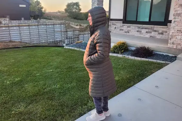 A person facing to the side while wearing the Patagonia Women