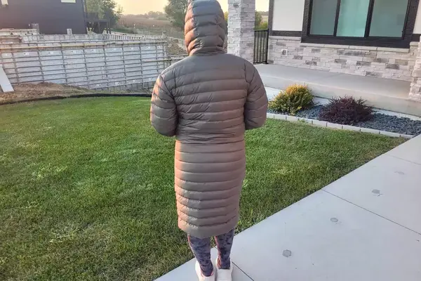 The back of a person wearing the Patagonia Women