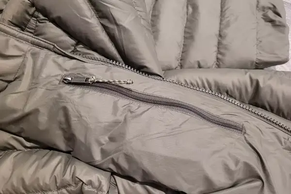 A close-up of the zipper on the Patagonia Women