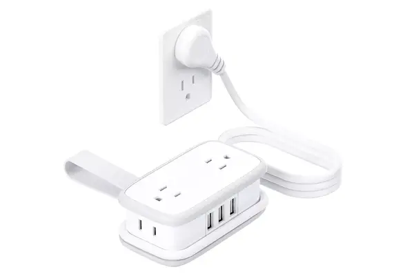 Travel Power Strip with USB Ports, NTONPOWER 4 Outlets 3 USB