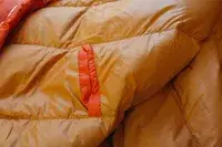 A pocket on the inside of the Marmot Lost Coast 40° Sleeping Bag