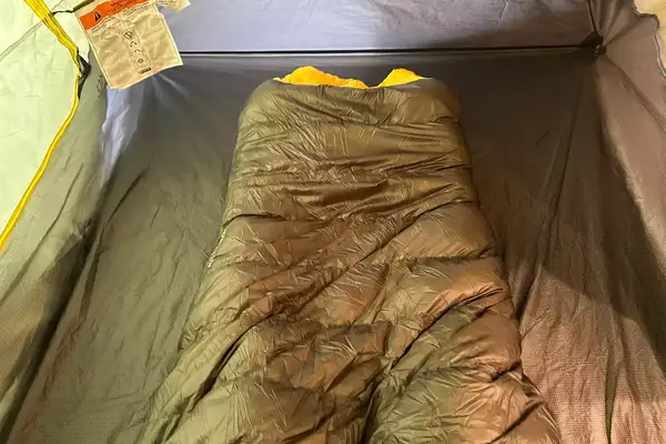 A person rests inside the Sea to Summit Spark Women