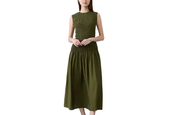 Banana Republic Factory Smocked Bodice Maxi Dress