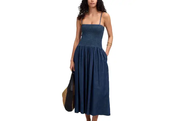 Madewell Smocked Maxi Dress