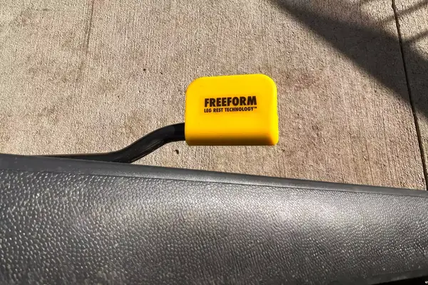 The leg rest lever on the GCI Outdoor Freeform Zero Gravity Lounger