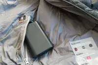 The inside pocket with a battery back for the Venture Heat Men