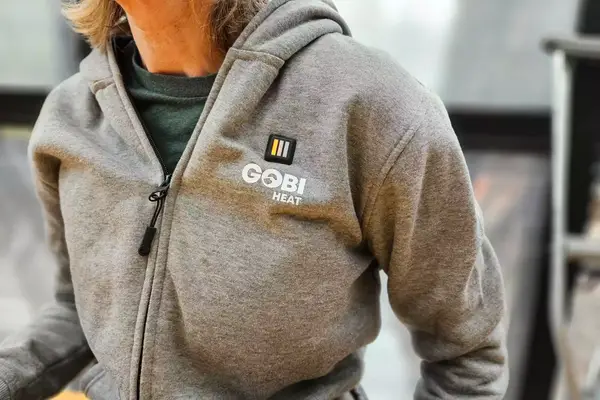 A close-up of a person wearing the Gobi Heat Ridge Women