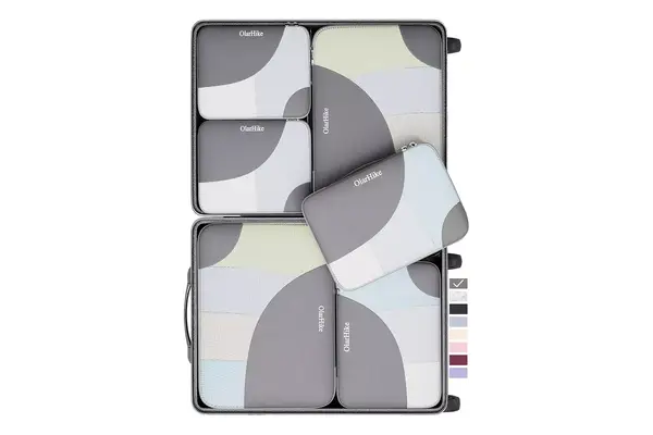 6 Set Packing Cubes for Travel, OlarHike 3 Various