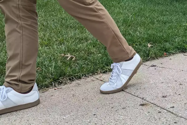 A man walking in the Beckett Simonon Men