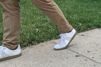 A man walking in the Beckett Simonon Men