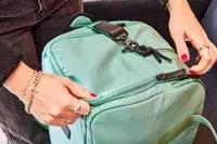 Hands on the side of the Arlo Skye The Weekender