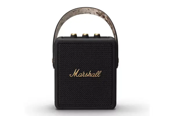 Marshall Stockwell II Portable Bluetooth Speaker, Black and Brass