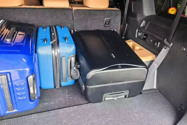 The MiaMily Check In packed in the trunk of a car