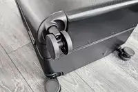 A close-up of a wheel on the MiaMily Check In