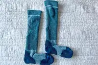 Fits Light Ski Sock inside out on a white background