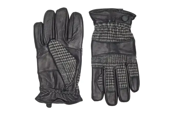 Houndstooth Mixed Media Gloves