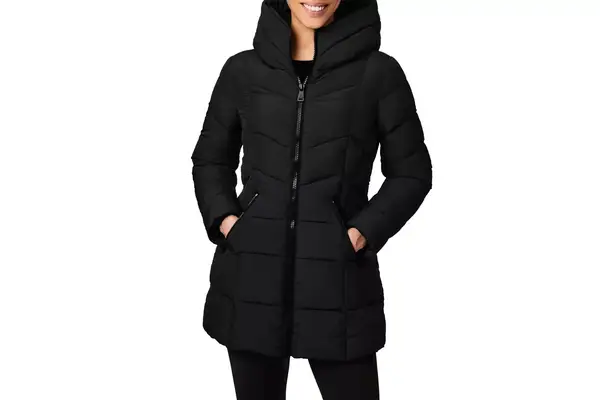 Bernardo Walker Hooded Water Resistant Puffer Jacket