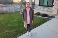 A person wearing the Patagonia Women