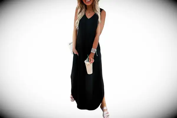 SAMPEEL Summer Dresses Maxi Dress Vacation Beach Sundresses 2025 with Pockets