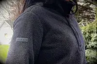 Close up of the side of a Wild Rye Danner High-Pile Fleece Pullover