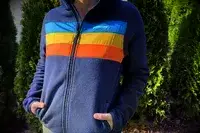 Close up of a person wearing a Cotopaxi Women