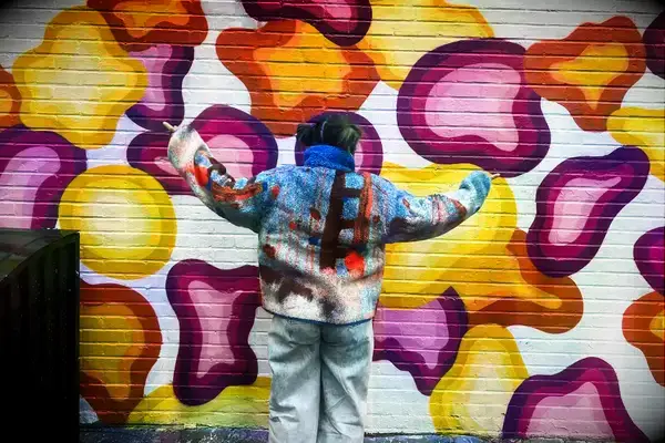 Person wearing Sundae School Kloudy Bay Fleece.