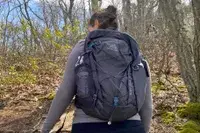 Person hiking outside with the Gregory Women