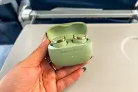 Bowers & Wilkins Pi8 Headphones with green indicator light