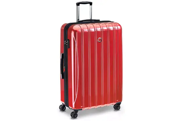 DELSEY PARIS Helium Aero Hardside Expandable Luggage with Spinner Wheels, Brick Red, Checked-Large 29 Inch