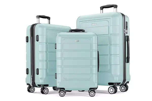 Amazon SHOWKOO Luggage Sets Expandable PC+ABS Durable Suitcase