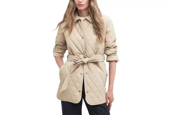 Nordstrom Barbour Reil Quilted Belted Recycled Polyester Jacket