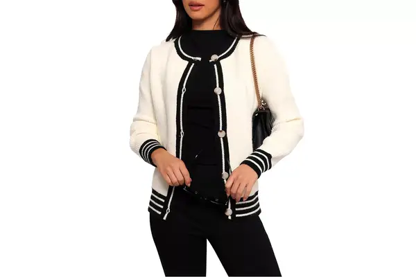 Nordstrom Petal & Pup Yorkshire Contrast Edge Cardigan