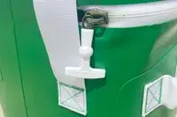 Close-up of the zipper on the RTIC Insulated Soft Cooler Bag