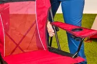 Someone sets up the Kijaro Dual Lock Camping Chair