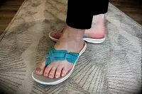 Feet wearing Clarks Women