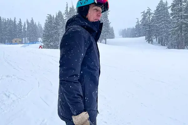 Person In Goggles Wearing The North Face Men