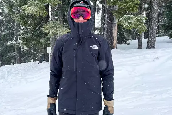 Person In Goggles Wearing The North Face Men
