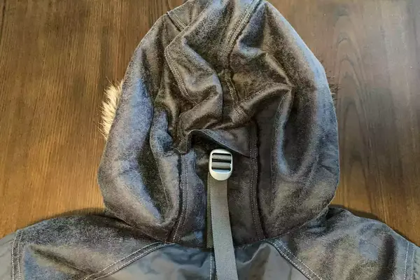 The back of the hood on the Kuhl Men