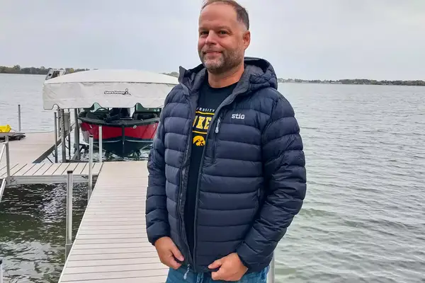 A person wears the Stio Men