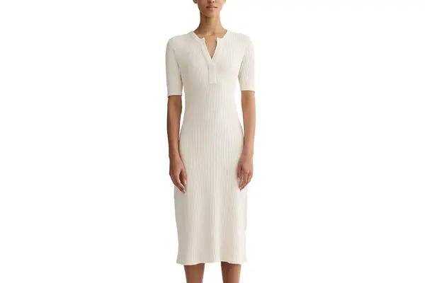 Everlane The Rib-Knit Henley Dress
