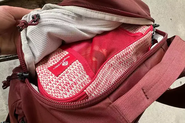 inside look of the hiking backpack