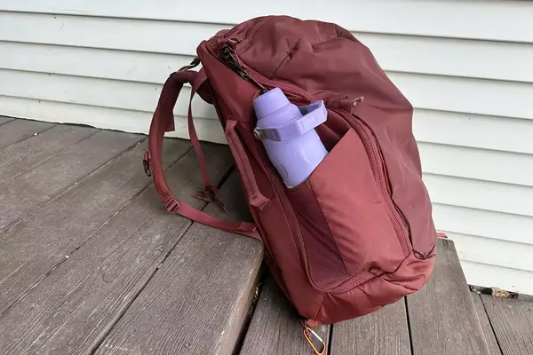 side look of the hiking backpack