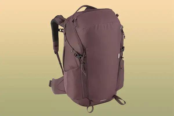 REI Co-op Ruckpack 40 Pack on green gradient background