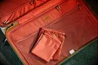 A close up of an empty Delsey Paris Chatelet Air 2.0 26 Inch Trunk compartment